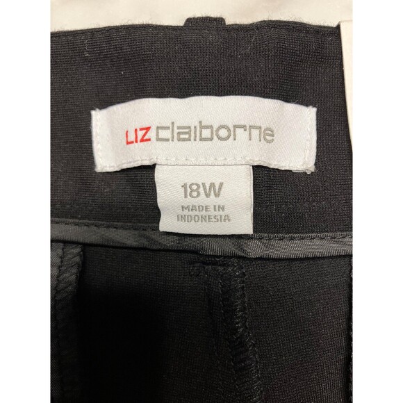 Liz Claiborne  Dress Pants  Emma Classic Straight Leg Ankle Black Size 18W NWT - Picture 2 of 9